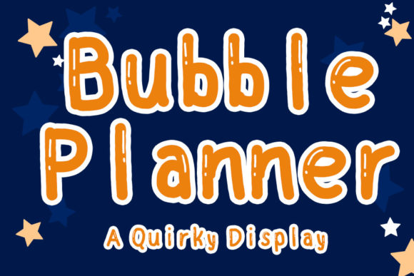 Bubble Planner: A Playful Display Font for Brand Identity