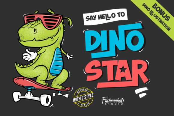 Dino Star: A Playful Display Font for Editors