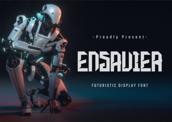 Ensavier: A Futuristic Display Font for Modern Branding