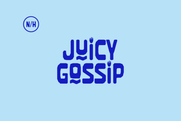 Juicy Gossip: A Bold Display Font for Editorial Impact