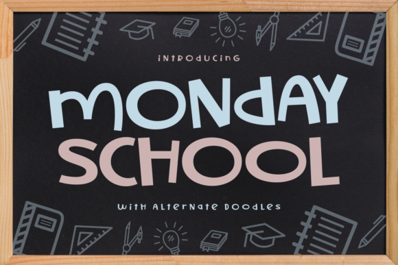 Monday School: A Quirky Display Font for Bold Branding