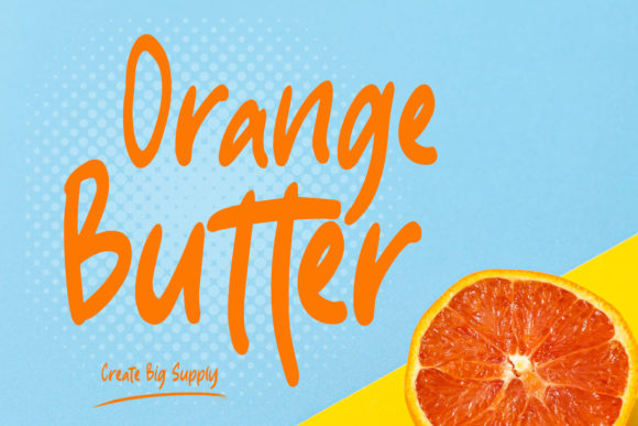 Orange Butter: A Friendly Display Font for Brand Identity