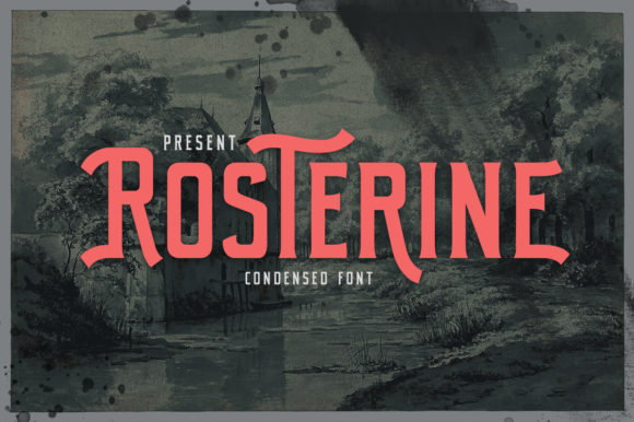 Rosterine: A Vintage Display Font for Editorial Design