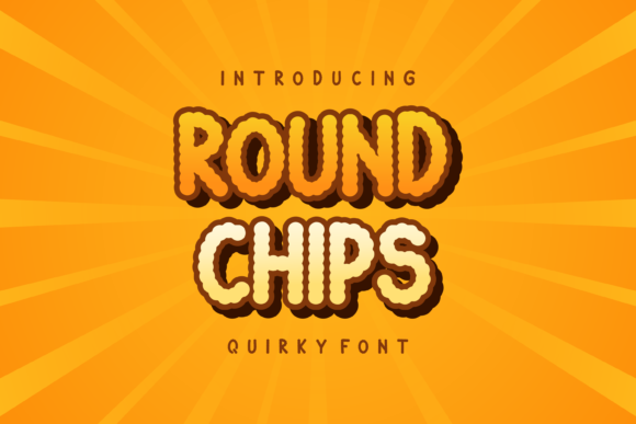 Round Chips: A Playful Display Font for Bold Marketing Visuals