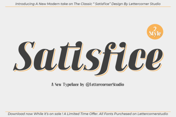 Satisfice: A Bold Display Font for Crafters and Product Designers