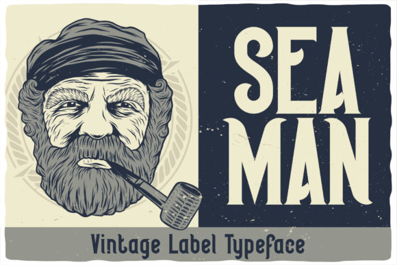 Seaman: A Bold Vintage Display Font for Editorial Design